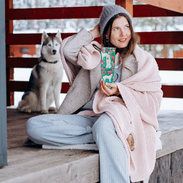 Great Pyrenees Dog 20 Oz Dog Printtumbler,Tumbler with Lid and Straw Travel Cup Stainless Steel Tumbler Coffee Pyrenees Dog Mug for Dog Lover Gifts
