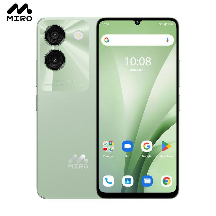 MIRO A67 Smartphone - Unlocked Android 14 Go Edition with 6.75" HD+ Display, 8-Core Processor, 4000Mah Battery, Bluetooth Charging, Dual Microphones, FM Radio, GPS, G-Sensor, L-Sensor, Virtual P-Sensor, E-Compass - Cellphone