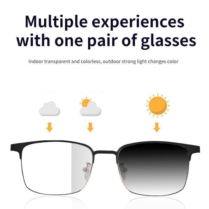 Pengteng Smart Glasses, Fashionable Touch Control Smart Glasses with Audio Call Voice Assistant, Color Changing Lenses Glasses for Men & Women, Smart Wearable Devices, Gifts for Boyfriend