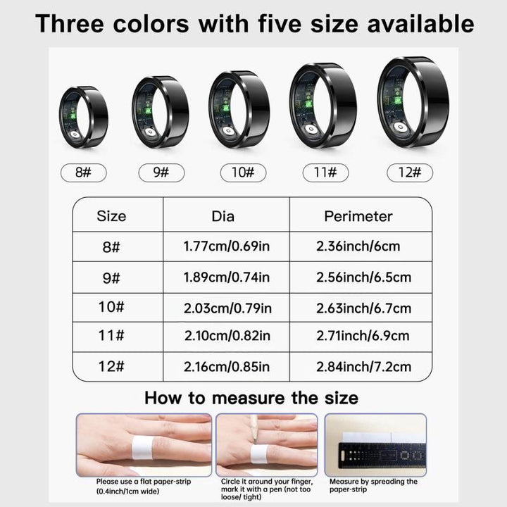 LIFEBEE Multifunctional Smart Ring, 1 Count Fitness Smart Ring with Multiple Sport Modes, Activity Tracker Smart Ring Tracker, Fitness Tracker, Digital Product, Cyber