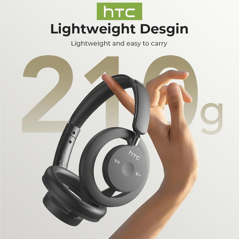 HTC HP06 OWS Open Wireless Headphone Foldable Bluetooth Headphones over Ear with Built-In Microphone HIFI Stereo Multifunctional Earbuds Wireless Headset for Gaming, Phones, Computers, Electronics Audio Headphone