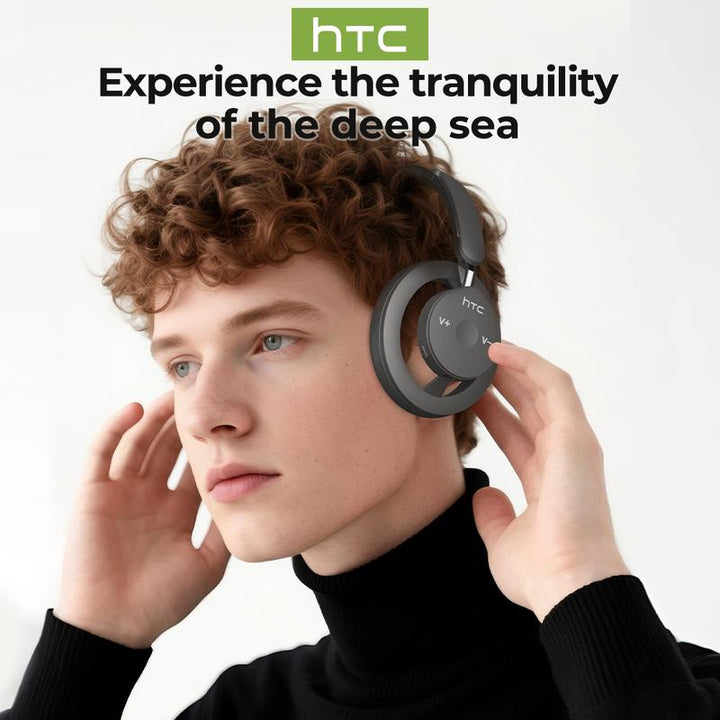 HTC HP06 OWS Open Wireless Headphone Foldable Bluetooth Headphones over Ear with Built-In Microphone HIFI Stereo Multifunctional Earbuds Wireless Headset for Gaming, Phones, Computers, Electronics Audio Headphone