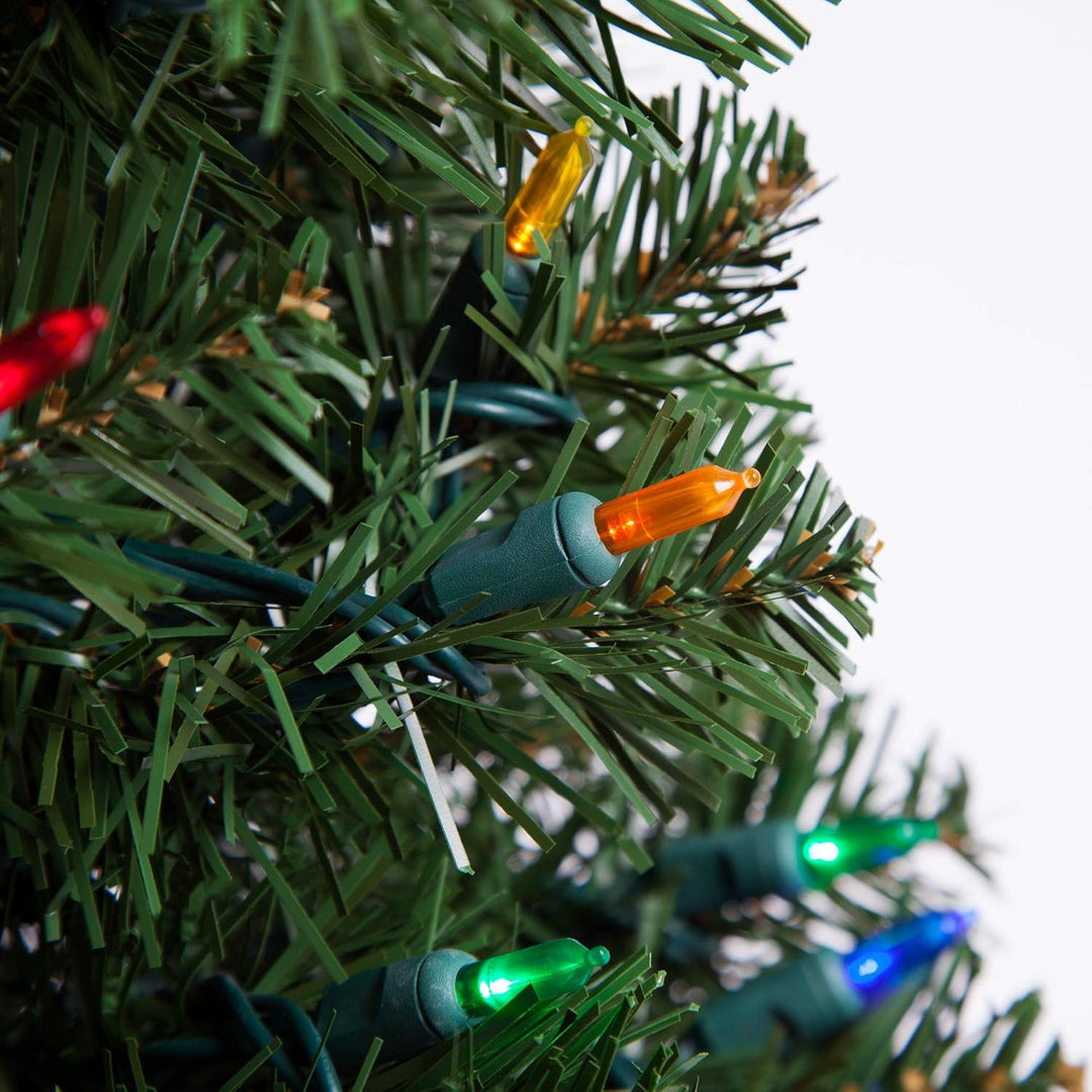 2 Ft Christmas Tree Tabletop Christmas Tree Christmas Decorations Outdoor LED Christmas Tree Small Christmas Pathway Lights (50 Multicolor LED Lights)