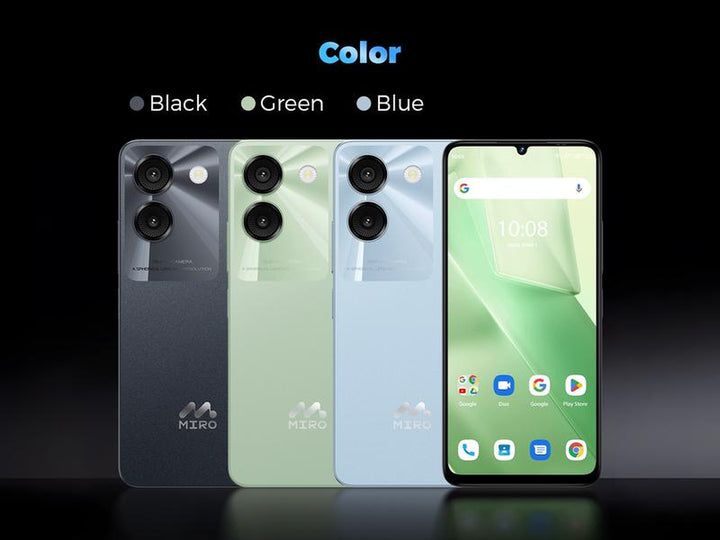 MIRO A67 Smartphone - Unlocked Android 14 Go Edition with 6.75" HD+ Display, 8-Core Processor, 4000Mah Battery, Bluetooth Charging, Dual Microphones, FM Radio, GPS, G-Sensor, L-Sensor, Virtual P-Sensor, E-Compass - Cellphone