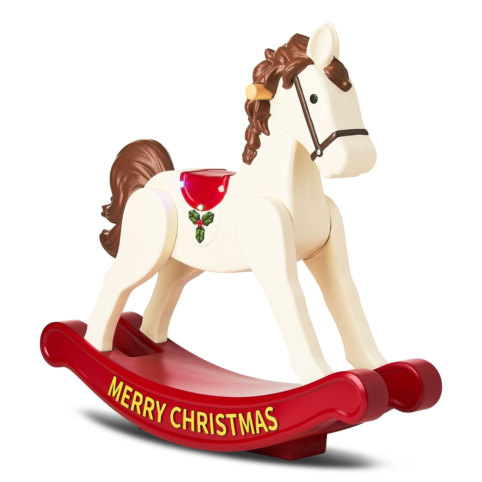 Lighted Blow Mold Rocking Horse Outdoor Christmas Decoration, Multicolor, 27", by