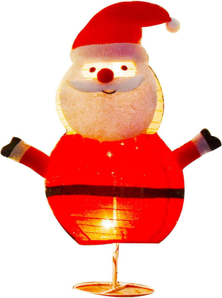 Light up Red Santa Claus 2.5 Feet Christmas Outdoor Decorations - Pre-Lit Collapsible Holiday Snowman for Home Indoor Lawn Yard Commercial Xmas Decorations