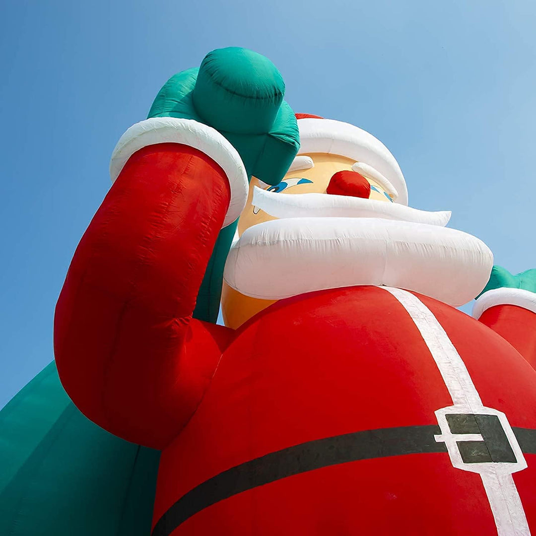 Giant 40Ft Premium Christmas Inflatable Santa Claus with Blower Blow up Christmas Decorations Outdoor Holiday Decor for Outdoor Yard Lawn Christmas Party (Without Build-In LED Lights)