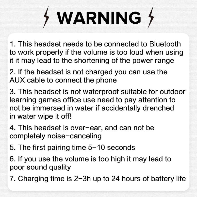 Foldable Wireless Headphone, Over-Ear Wireless Bluetooth-Compatible Headset with Mic, Wireless Stereo Headphones for Tablets and Phones