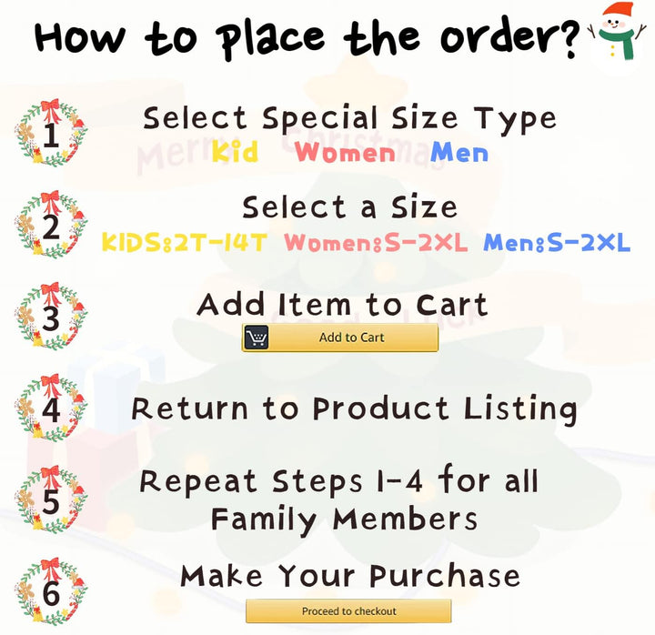 Matching Christmas Pajamas for Family, Funny Holiday Cute Let It Snow Print Tops Plaid Pants Xmas Sleepwear Pjs Set