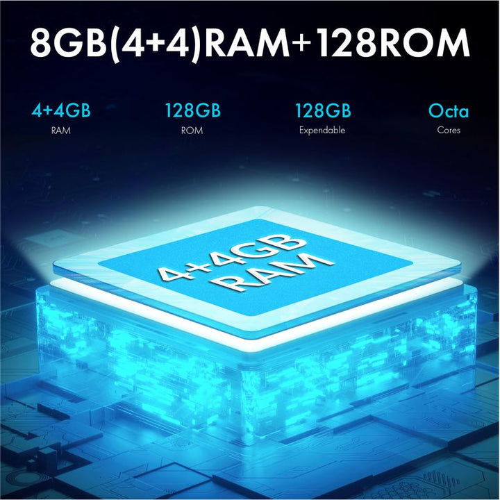 NUU N10 Unlock Smartphone 8GB(4GB+4GB Virtual RAM) +128GB,13MP + 5MP Camera,Android 14 Dual SIM 4G,8-Core 6.6" 90Hz Hd+,5000Mah Battery ,1 Year US Warranty