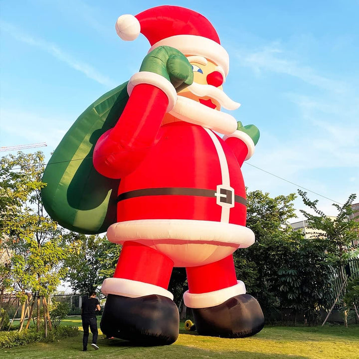 Giant 40Ft Premium Christmas Inflatable Santa Claus with Blower Blow up Christmas Decorations Outdoor Holiday Decor for Outdoor Yard Lawn Christmas Party (Without Build-In LED Lights)