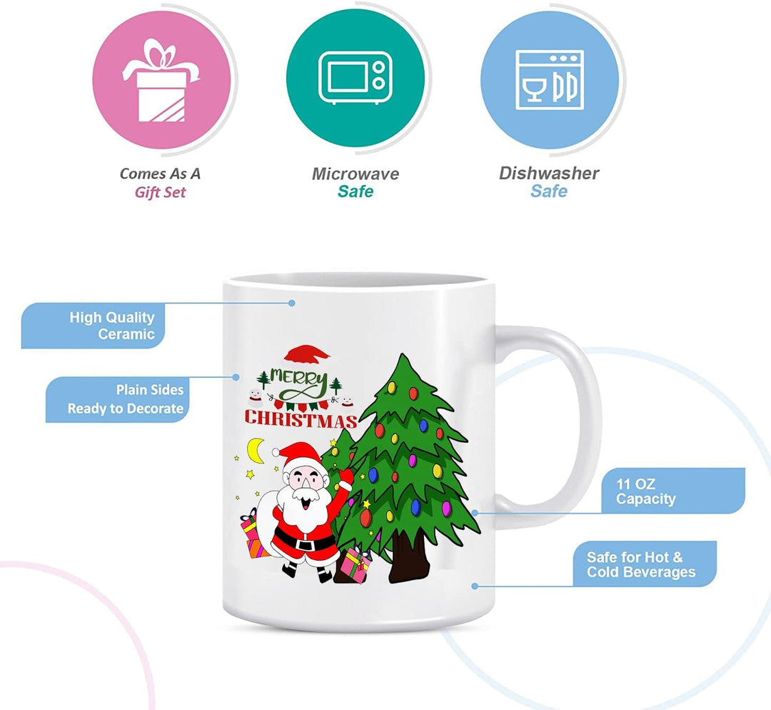 Christmas Coffee Mugs, 2023 Christmas Mugs Clearance, Funny Christmas Mugs Christmas Gift for Boyfriend,Girlfriend,Dad,Mom,Children, 11Oz 325ML (Christmas 3)