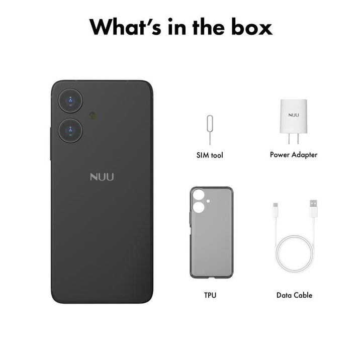 NUU N10 Unlock Smartphone 8GB(4GB+4GB Virtual RAM) +128GB,13MP + 5MP Camera,Android 14 Dual SIM 4G,8-Core 6.6" 90Hz Hd+,5000Mah Battery ,1 Year US Warranty