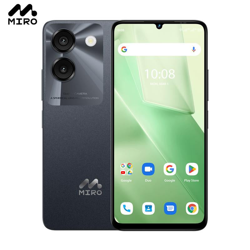 MIRO A67 Smartphone - Unlocked Android 14 Go Edition with 6.75" HD+ Display, 8-Core Processor, 4000Mah Battery, Bluetooth Charging, Dual Microphones, FM Radio, GPS, G-Sensor, L-Sensor, Virtual P-Sensor, E-Compass - Cellphone