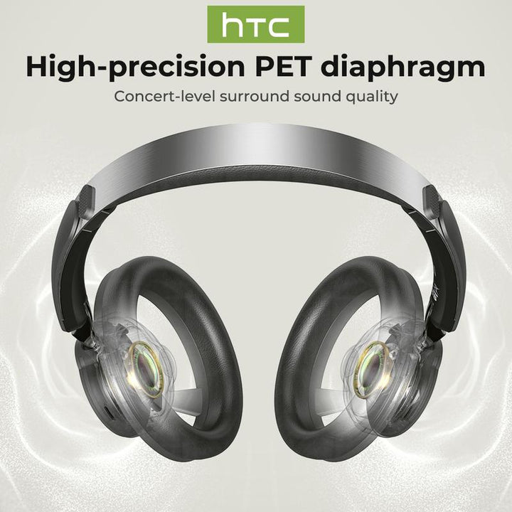 HTC HP06 OWS Open Wireless Headphone Foldable Bluetooth Headphones over Ear with Built-In Microphone HIFI Stereo Multifunctional Earbuds Wireless Headset for Gaming, Phones, Computers, Electronics Audio Headphone