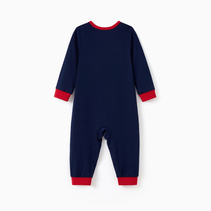 Baby Christmas Pajamas Family Matching Pjs Gifts Holiday Long Sleeve One-Piece Sleeper for Baby Shower Gift Size 12-18M