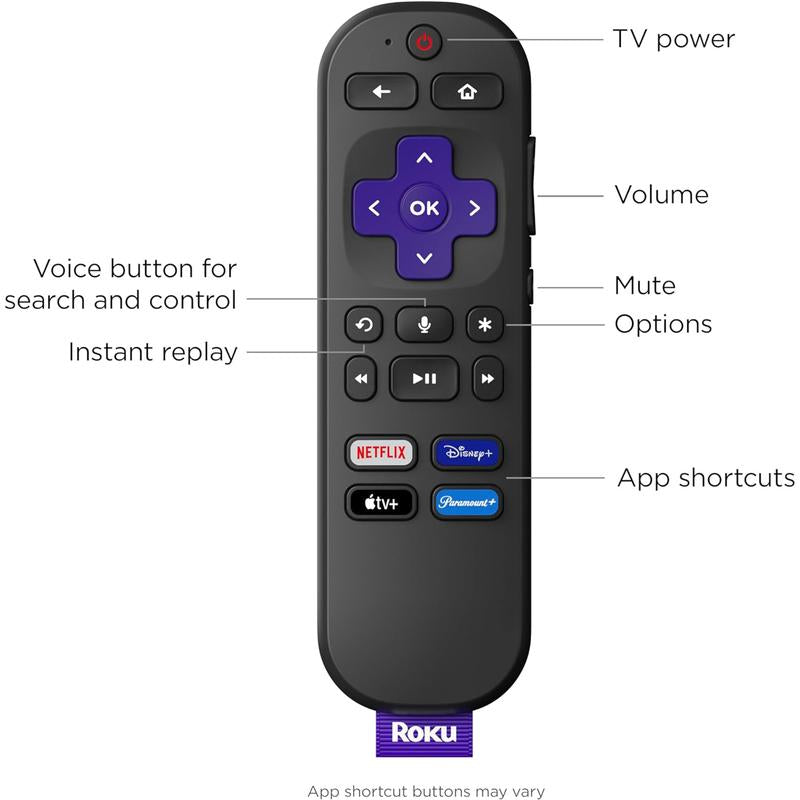 Roku Express 4K+ Streaming Player HDR with Voice Remote with TV Controls