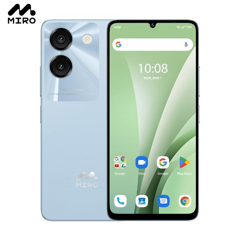 MIRO A67 Smartphone - Unlocked Android 14 Go Edition with 6.75" HD+ Display, 8-Core Processor, 4000Mah Battery, Bluetooth Charging, Dual Microphones, FM Radio, GPS, G-Sensor, L-Sensor, Virtual P-Sensor, E-Compass - Cellphone