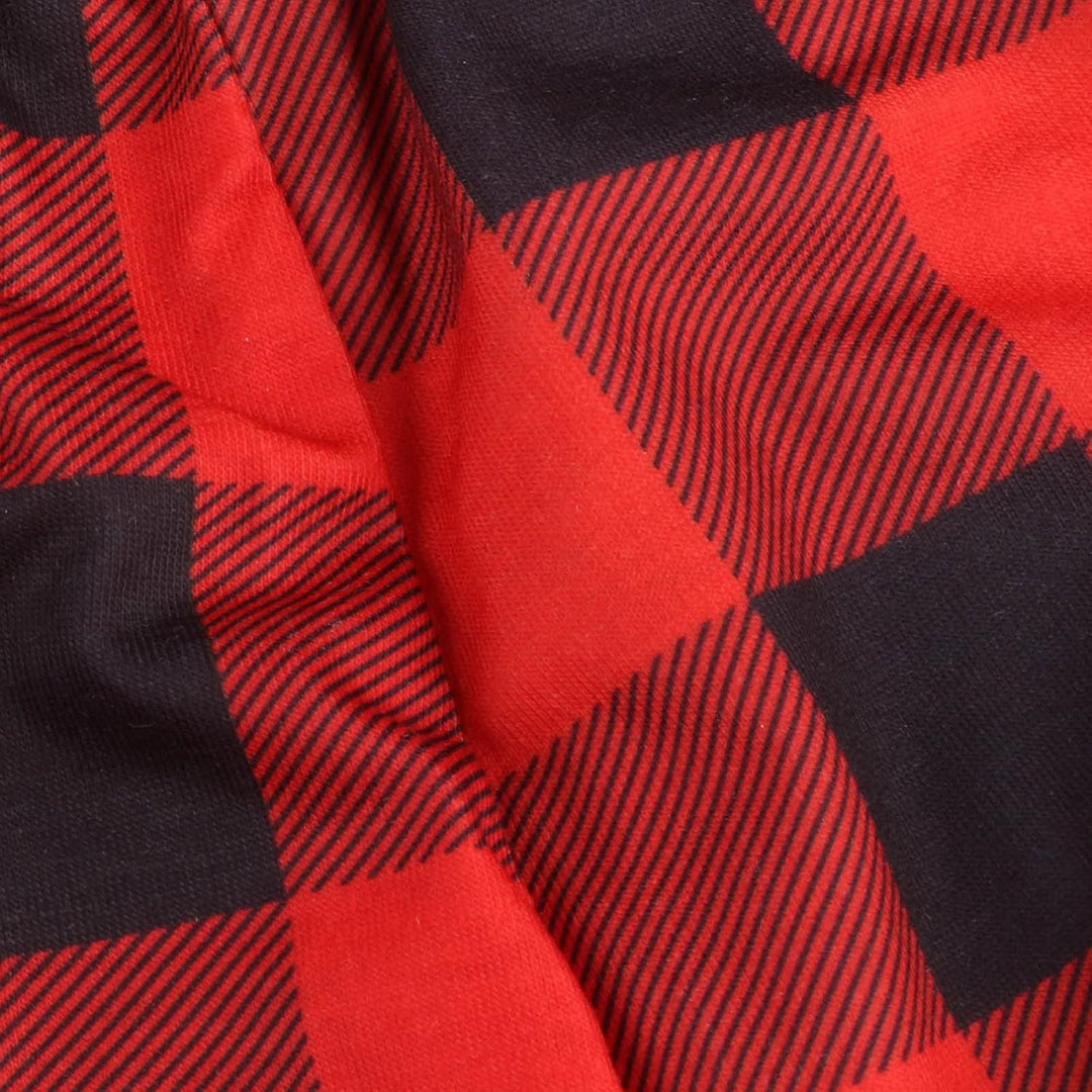 Family Christmas Reindeer Matching Sets, Christmas Pajamas for Family Plaid Sleepwear Pant Matching Xmas Pjs for Family