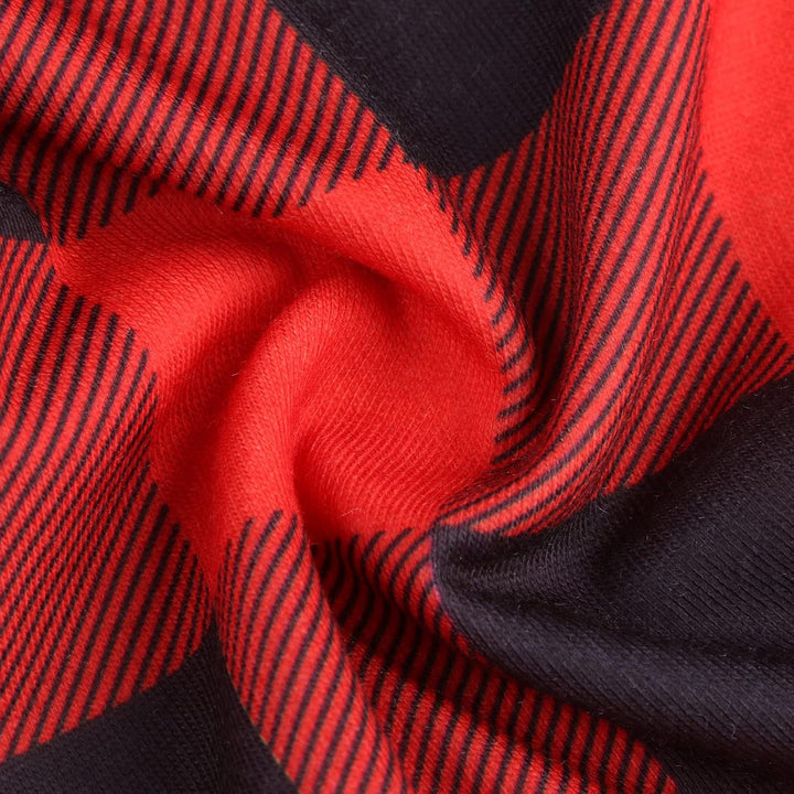 Family Christmas Reindeer Matching Sets, Christmas Pajamas for Family Plaid Sleepwear Pant Matching Xmas Pjs for Family