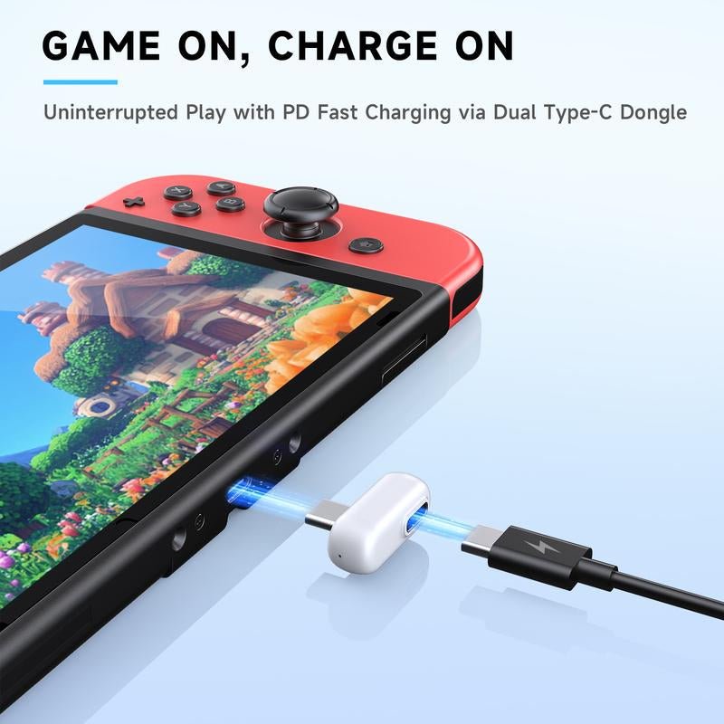 Wireless Earbuds, Bluetooth 5.3 Headphones Bass Stereo, Ear Buds with Noise Cancelling Mic LED Display, 2.4Ghz Gaming Earbuds, 36Hs Playtime for Meta Quest 3/2, PS5/4, Steam Deck, VR, Switch, PC