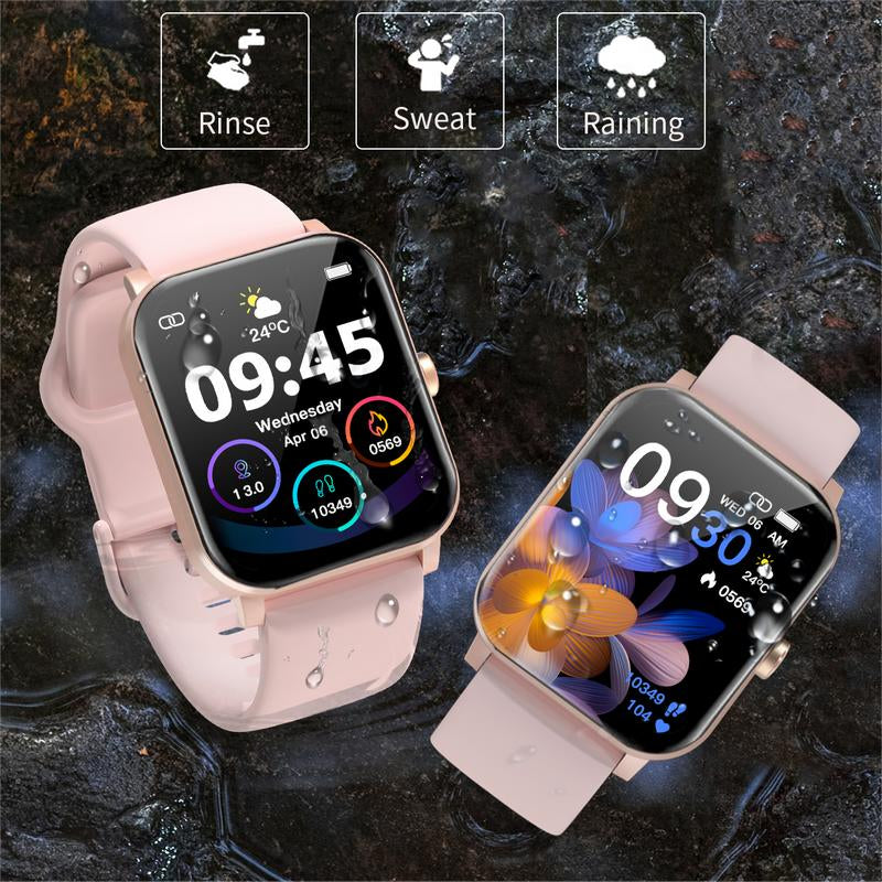 Smart Watch, 1.85"HD Smartwatches for Men Women, (Answer/Make Calls), with 100+ Sport Modes, IP68 Waterproof Fitness Watch, Smartwatch for Android Ios Devices Screen Relojinteligente Information Notification