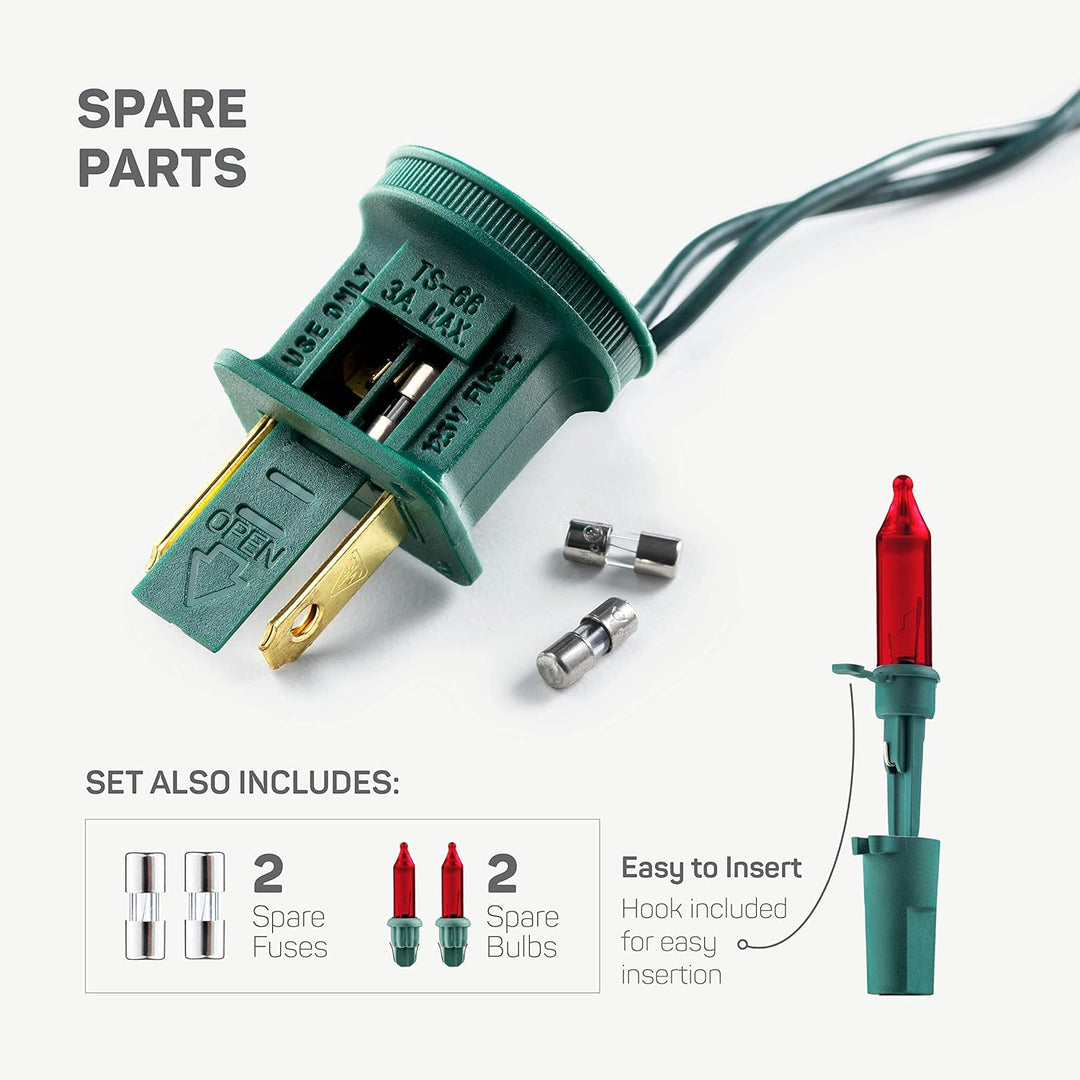 Christmas String Lights [100 Set] 25 Ft Multi-Colored Christmas String Lights, for Xmas Tree, Garland, Holiday, Party Décor –Mini Christmas Lights for Tree Weather-Resistant