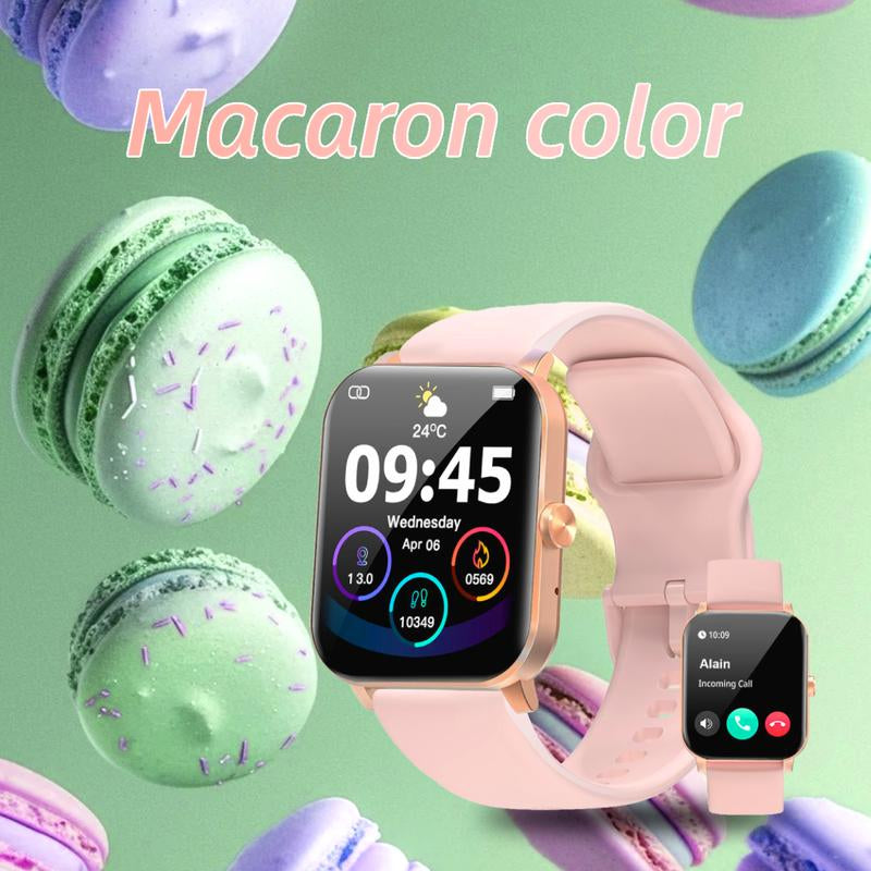 Smart Watch, 1.85"HD Smartwatches for Men Women, (Answer/Make Calls), with 100+ Sport Modes, IP68 Waterproof Fitness Watch, Smartwatch for Android Ios Devices Screen Relojinteligente Information Notification