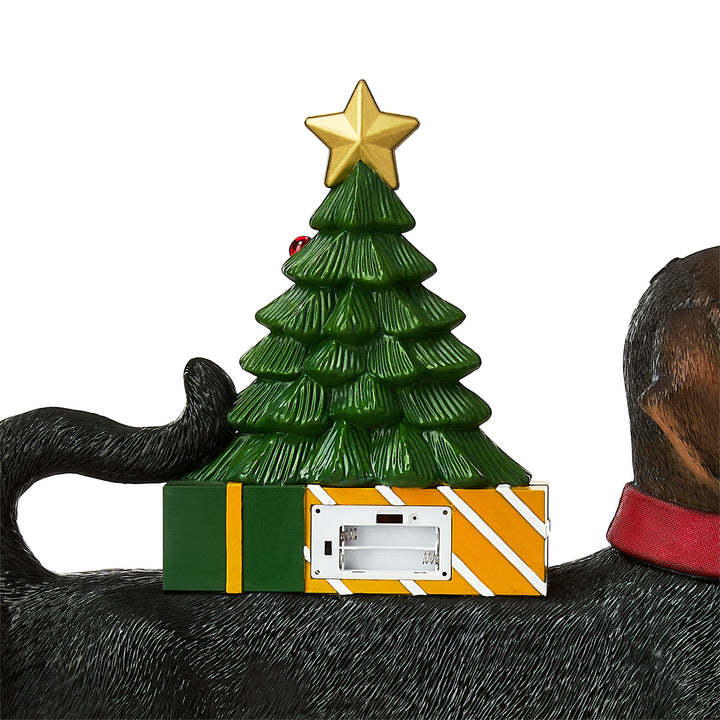 Lighted Blow Mold Dachshund Outdoor Christmas Decoration, Black, 19", by