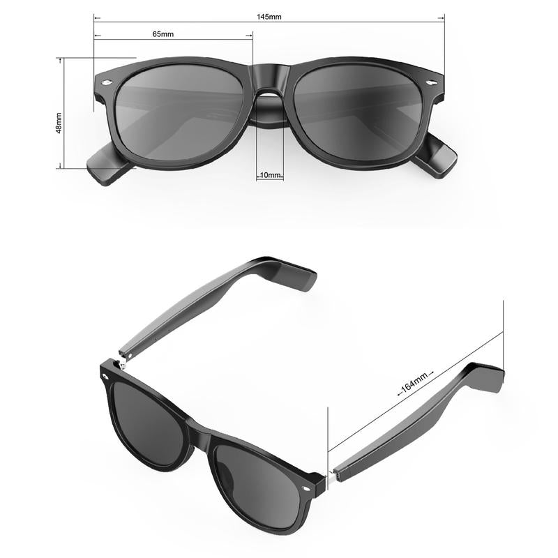 Jueyue Smart with UV Protection, Wearable Outdoor Sunglasses with Earphones and Microphone Bluetooth Glasses Smart Sunglass