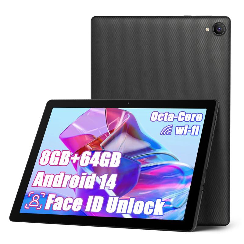 Aeezo Tablet 10.1 Inch Android 13/14 Quad/Octa-Core 64GB ROM, Big Screen, Brightly Color, Large Capacity and Low Consumption, Learning Tablet