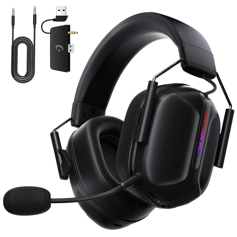 Wireless Gaming Headset for Xbox Series X|S, Xbox One, PC, PS5/4, Mac, Mobile, Switch, 3D Surround Sound, Bluetooth 5.3, 60H Battery, Gaming Headphones with Detachable Noise Canceling Mic