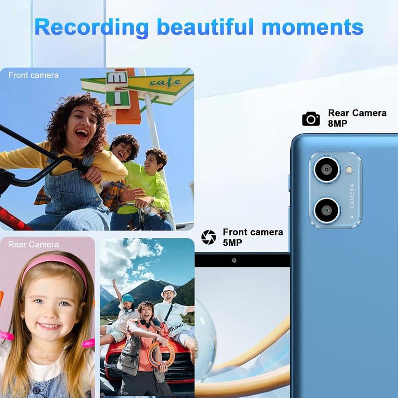 10.1 Inch Android 14 Tablet with Case, 128GB ROM Quad-Core Processor 6000Mah Battery, 1280X800 IPS FHD Touchscreen 8MP Camera, Bluetooth,Wifi,Fathersdaygift