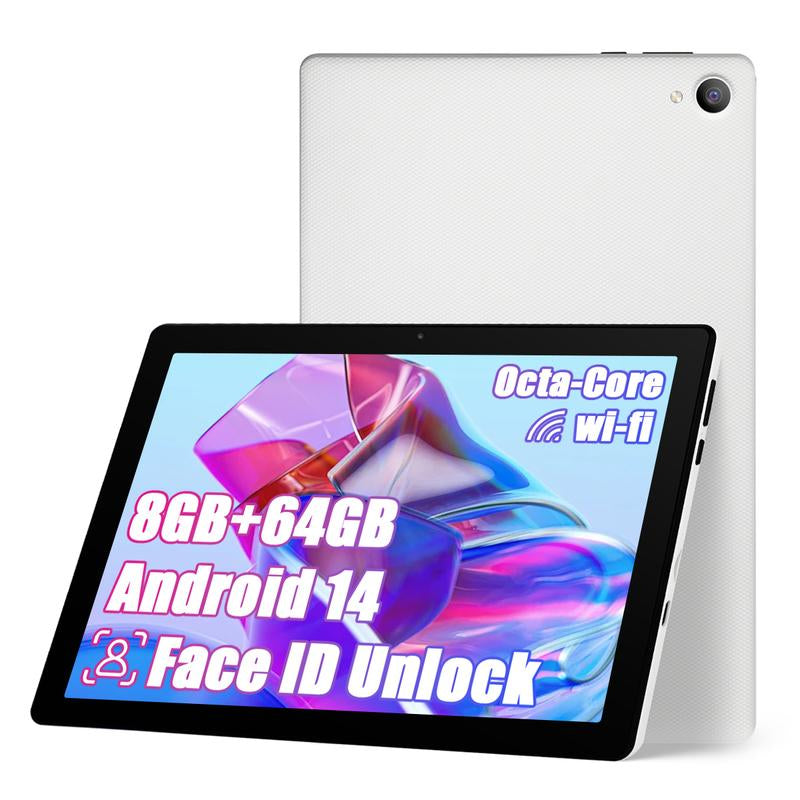 Aeezo Tablet 10.1 Inch Android 13/14 Quad/Octa-Core 64GB ROM, Big Screen, Brightly Color, Large Capacity and Low Consumption, Learning Tablet