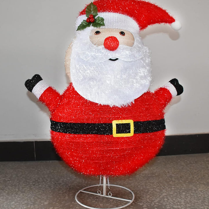 Light up Red Santa Claus 2.5 Feet Christmas Outdoor Decorations - Pre-Lit Collapsible Holiday Snowman for Home Indoor Lawn Yard Commercial Xmas Decorations