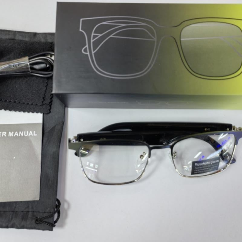 Pengteng Smart Glasses, Fashionable Touch Control Smart Glasses with Audio Call Voice Assistant, Color Changing Lenses Glasses for Men & Women, Smart Wearable Devices, Gifts for Boyfriend