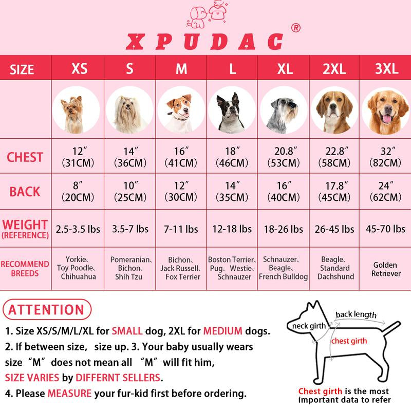 XPUDAC 4 Pieces Duckie & Strawberry Pattern Pajamas for Dogs Cozy Breathable Puppy Onesies Outfits for Doggie Cats Christmas Shirts Sleepwear Poodle Puppy Universal Fit Soft Material Easy Pull-On Design