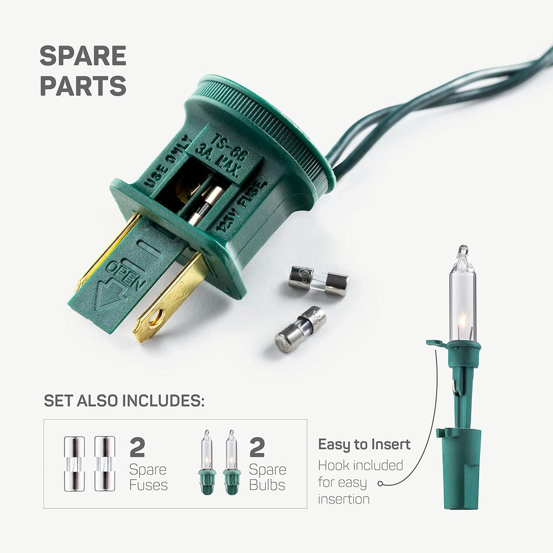 Christmas String Lights [100 Set] 25 Ft Warm White Christmas String Lights, for Xmas Tree, Garland, Holiday, Party Décor –Mini Christmas Lights for Tree Weather-Resistant