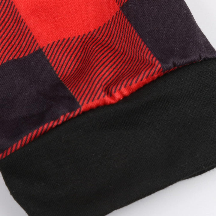 Family Christmas Reindeer Matching Sets, Christmas Pajamas for Family Plaid Sleepwear Pant Matching Xmas Pjs for Family