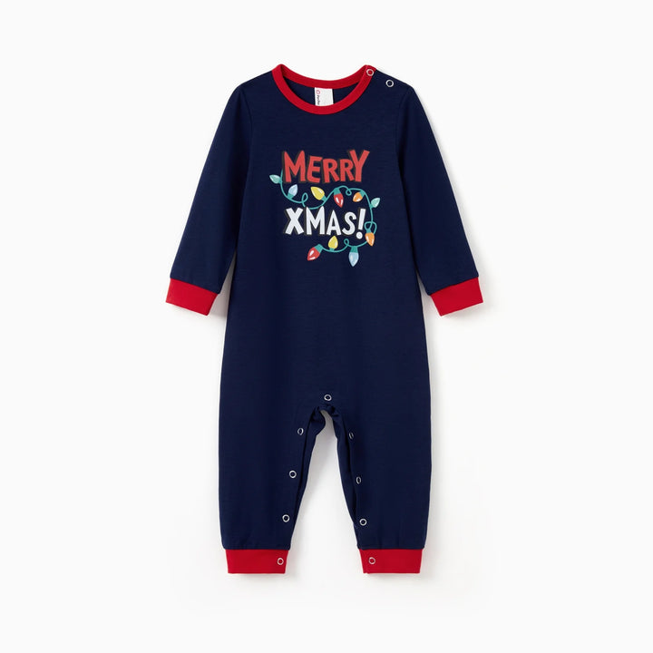 Baby Christmas Pajamas Family Matching Pjs Gifts Holiday Long Sleeve One-Piece Sleeper for Baby Shower Gift Size 12-18M
