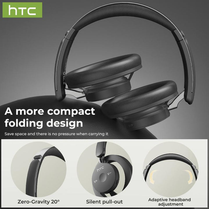 HTC HP06 OWS Open Wireless Headphone Foldable Bluetooth Headphones over Ear with Built-In Microphone HIFI Stereo Multifunctional Earbuds Wireless Headset for Gaming, Phones, Computers, Electronics Audio Headphone