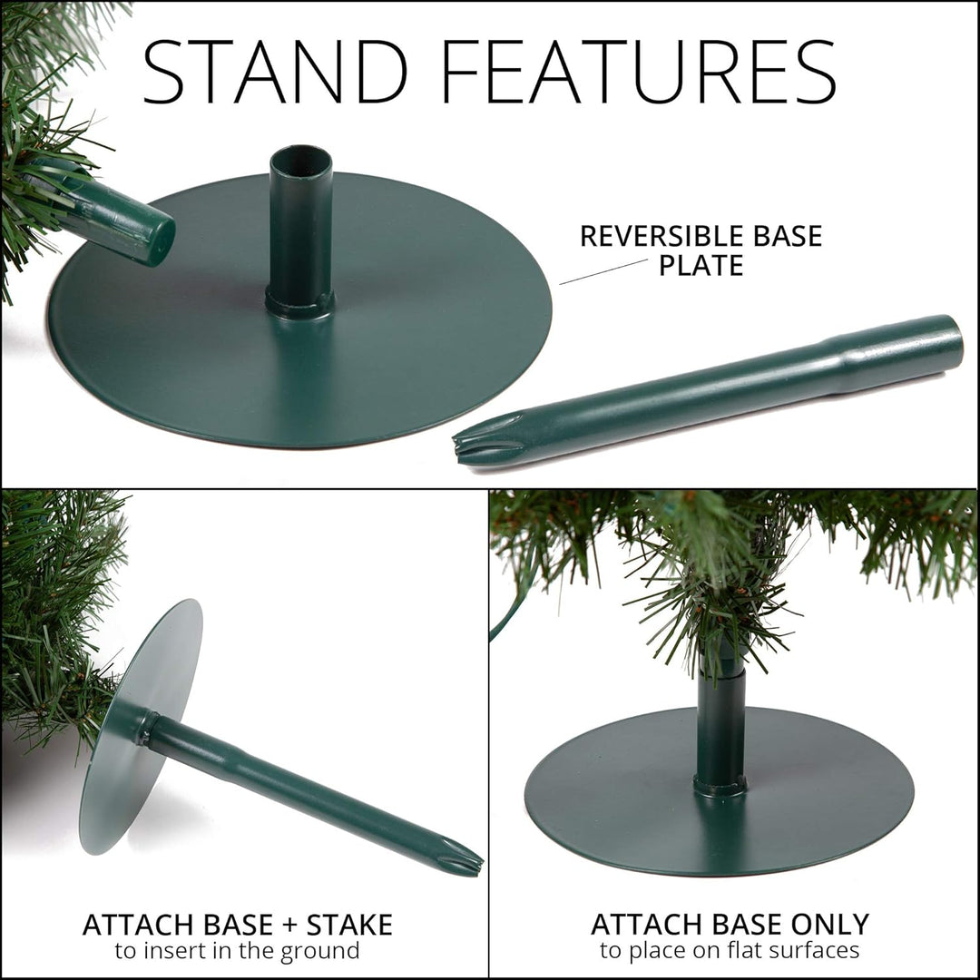 2 Ft Christmas Tree Tabletop Christmas Tree Christmas Decorations Outdoor LED Christmas Tree Small Christmas Pathway Lights (50 Multicolor LED Lights)