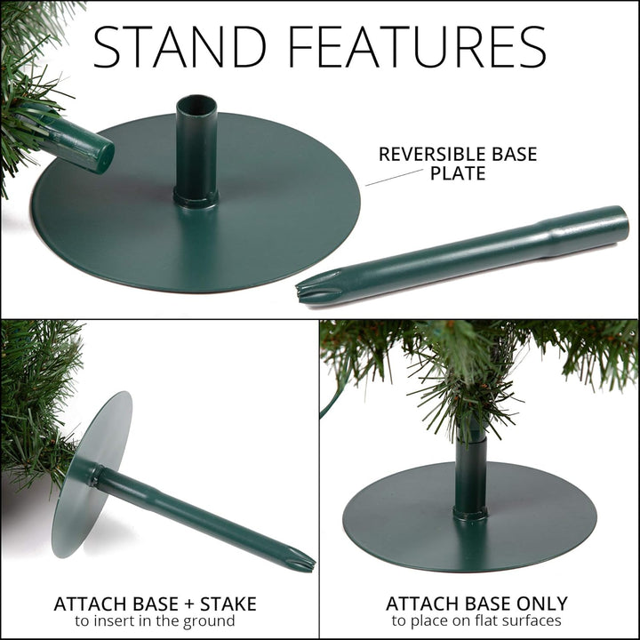 2 Ft Christmas Tree Tabletop Christmas Tree Christmas Decorations Outdoor LED Christmas Tree Small Christmas Pathway Lights (50 Multicolor LED Lights)