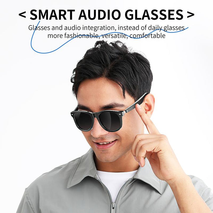 Jueyue Smart with UV Protection, Wearable Outdoor Sunglasses with Earphones and Microphone Bluetooth Glasses Smart Sunglass
