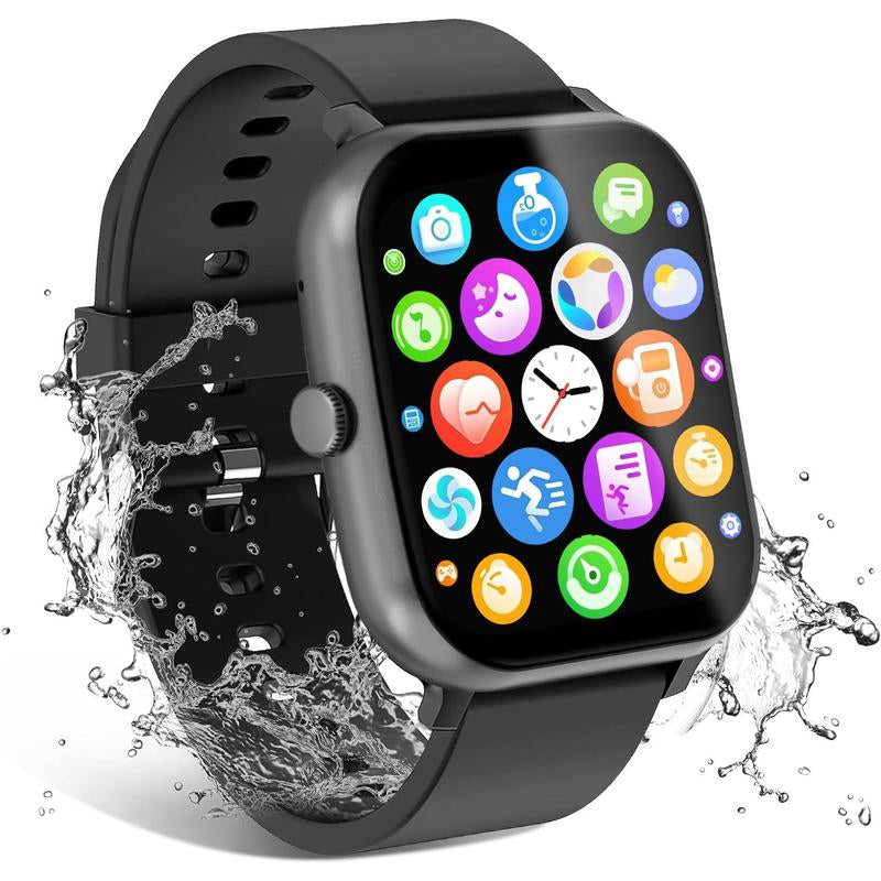 Watch for Men Women Compatible with IOS Android Phone, 1.83" Full Touchscreen IP68 Smartwatch,Fitness with Make/Recive Call 110+ Modes /Sleep ,Pink